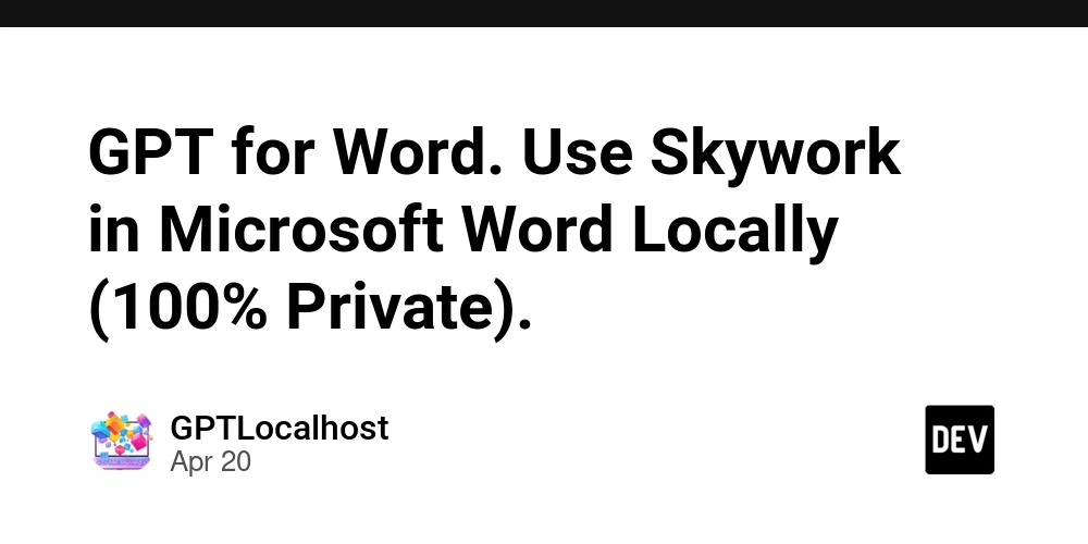GPT for Word. Use Skywork in Microsoft Word Locally (100% Private).