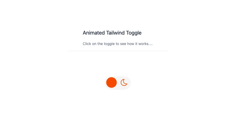 Create an animated toggle with Tailwind CSS