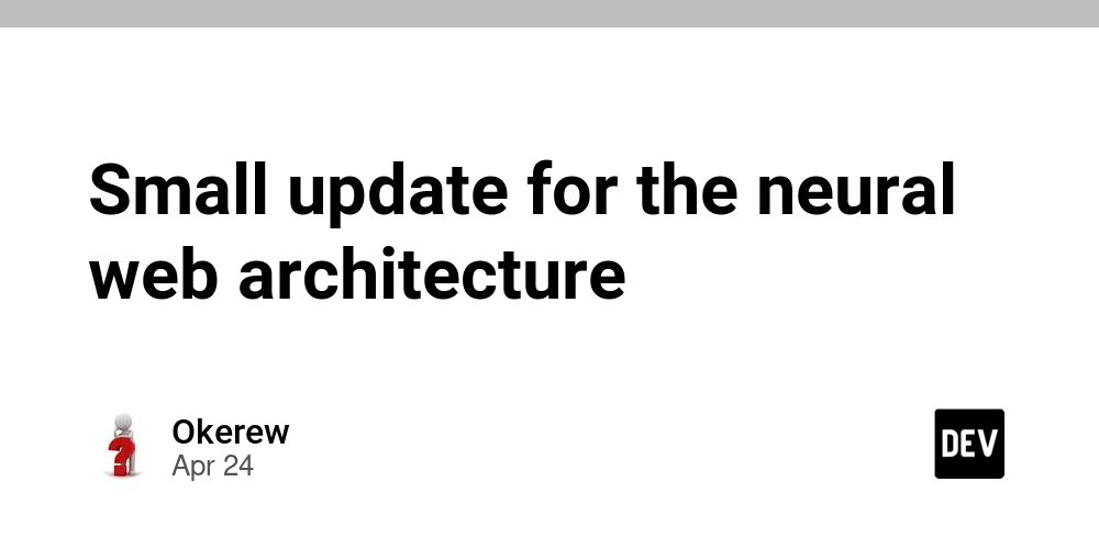 Small update for the neural web architecture