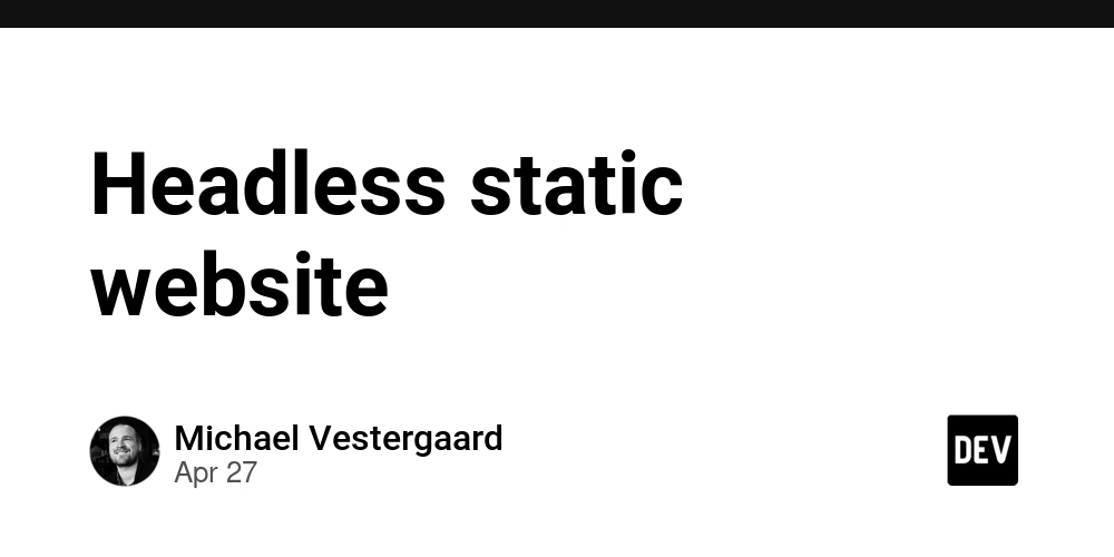 Headless static website