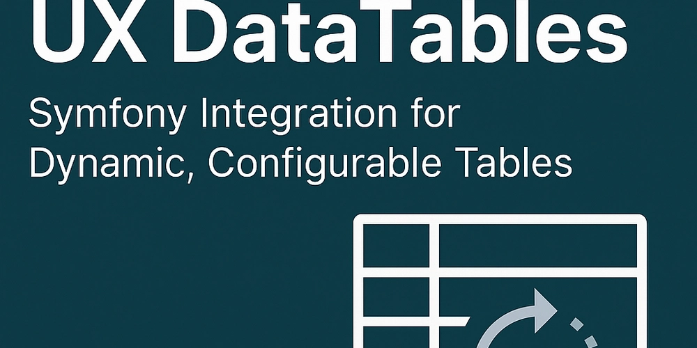 UX DataTables, a Symfony bundle integrating the DataTables library in Symfony applications.