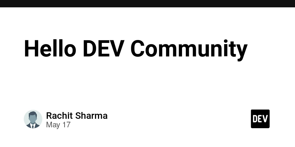 Hello DEV Community