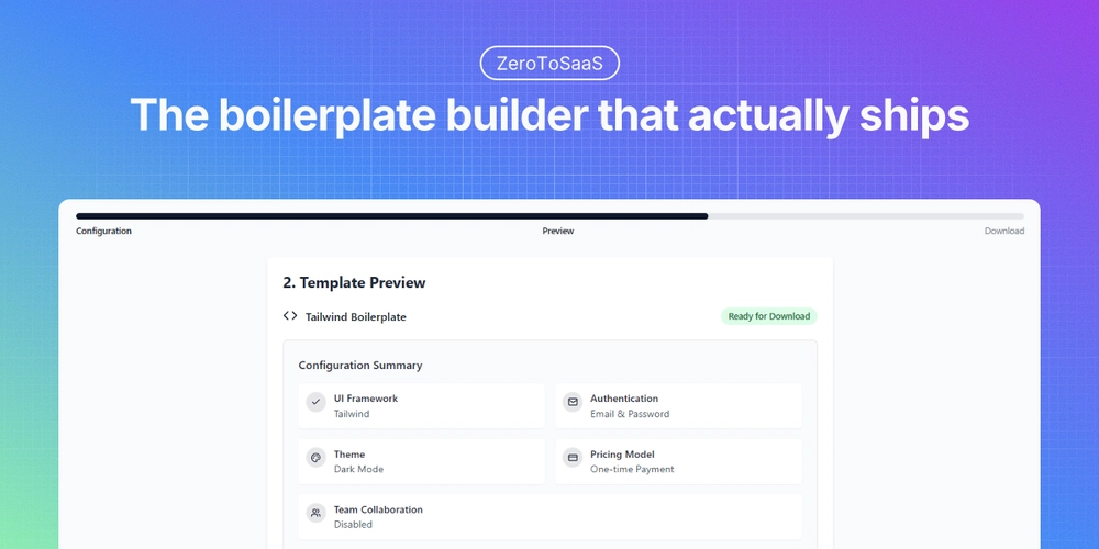 Tired of setting up Stripe and Auth from scratch? Me too.