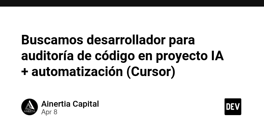Buscamos desarrollador para auditoría de código en proyecto IA + automatización (Cursor)