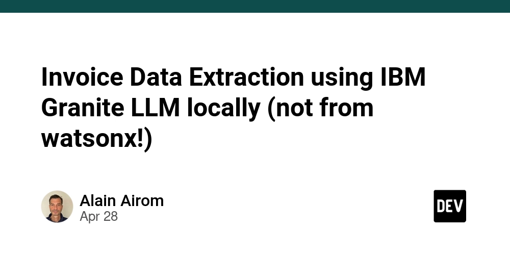 Invoice Data Extraction using IBM Granite LLM locally (not from watsonx!)