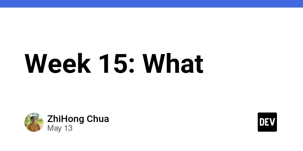 Week 15: What