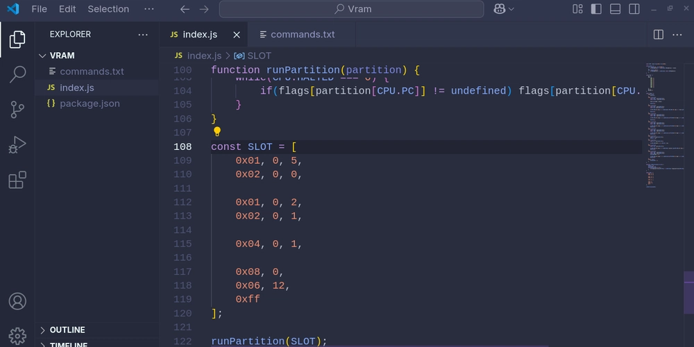 Virtual RAM & CPU in JavaScript