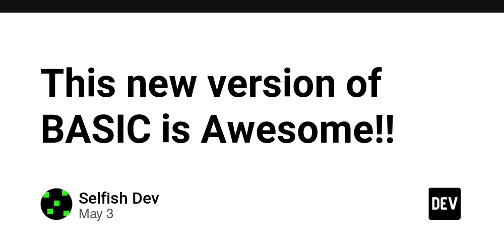 This new version of BASIC is Awesome!!