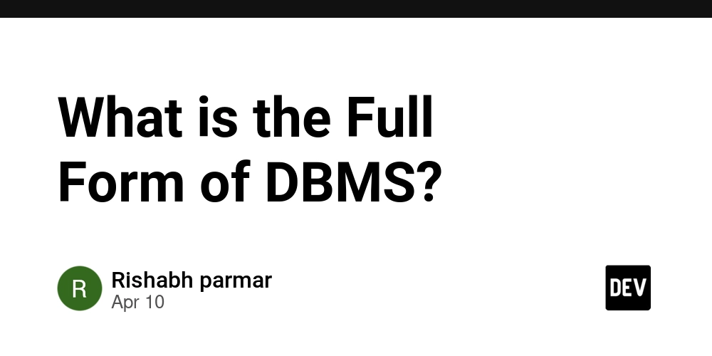 What is the Full Form of DBMS?