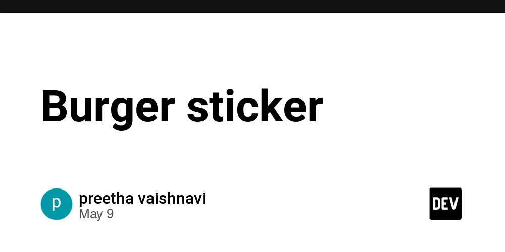 Burger sticker