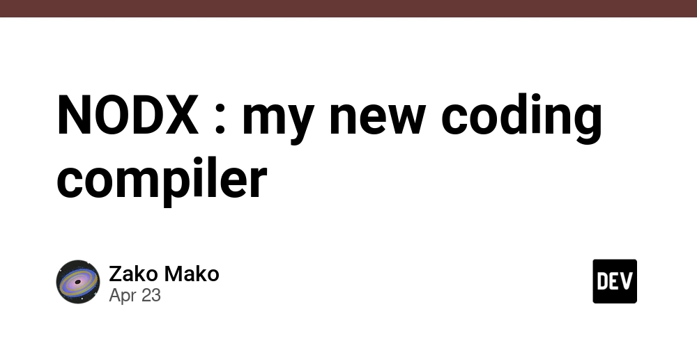 NODX : my new coding compiler