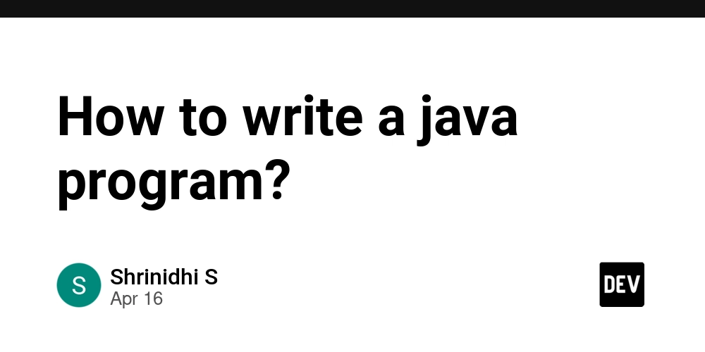 How to write a java program?