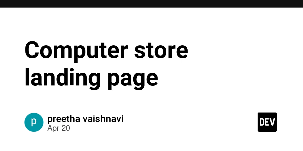 Computer store landing page