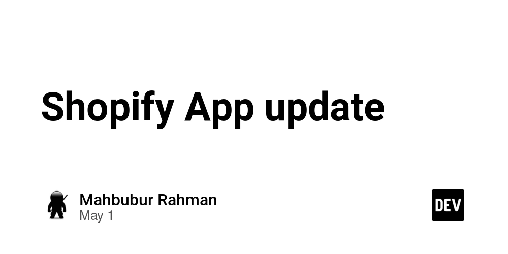 Shopify App update