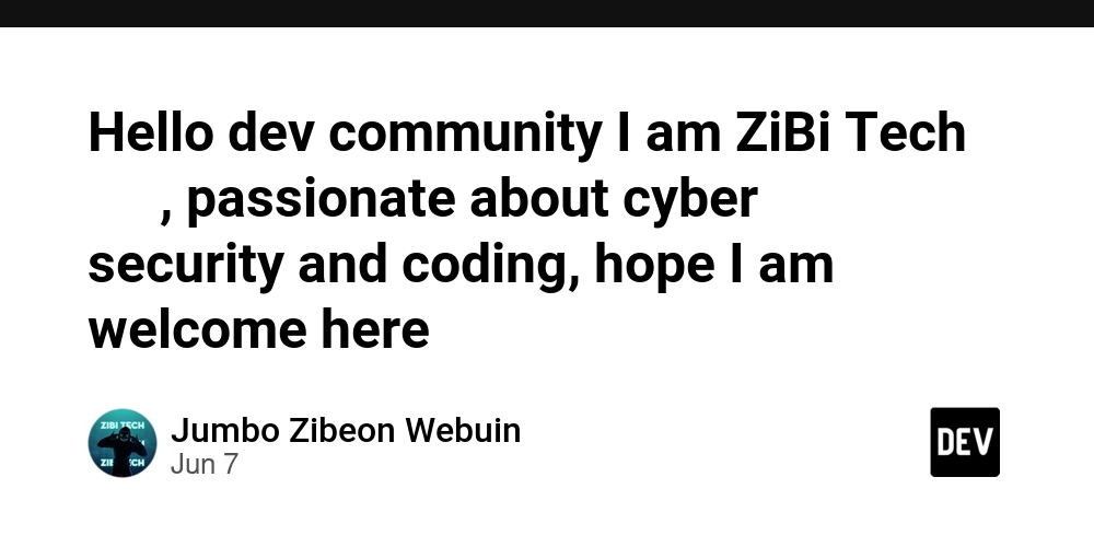 Hello dev community I am ZiBi Tech