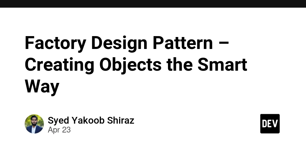 Factory Design Pattern – Creating Objects the Smart Way