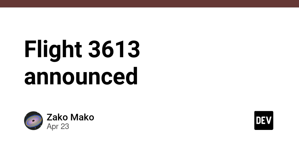 Flight 3613 announced