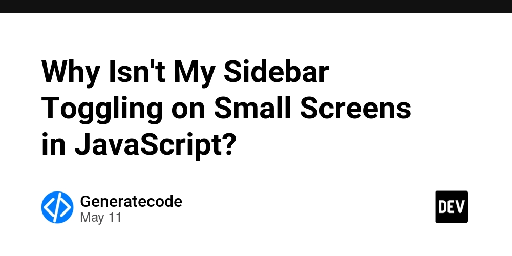 Why Isn't My Sidebar Toggling on Small Screens in JavaScript?