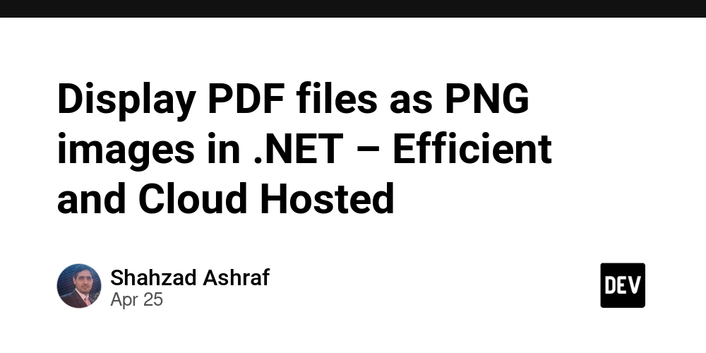 Display PDF files as PNG images in .NET – Efficient and Cloud Hosted
