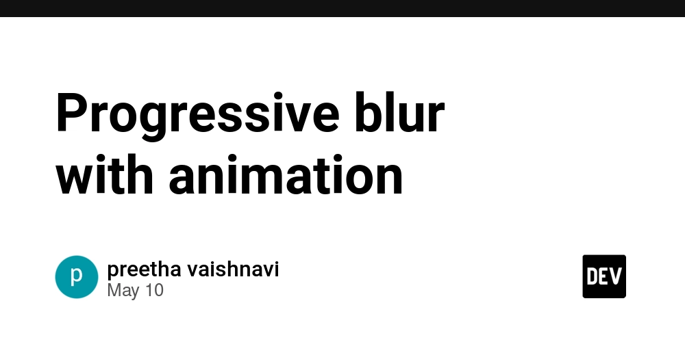 Progressive blur with animation
