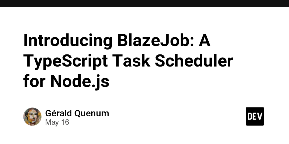 Introducing BlazeJob: A TypeScript Task Scheduler for Node.js