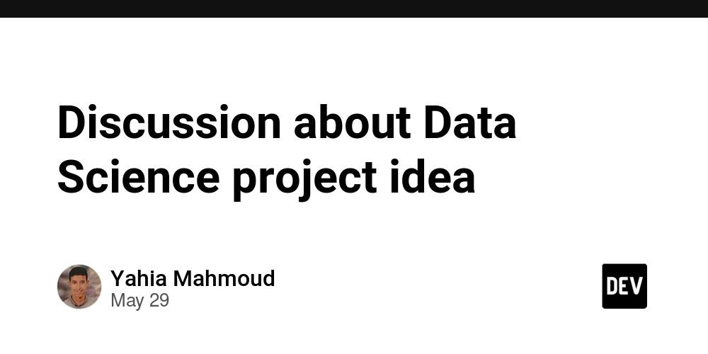 Discussion about Data Science project idea