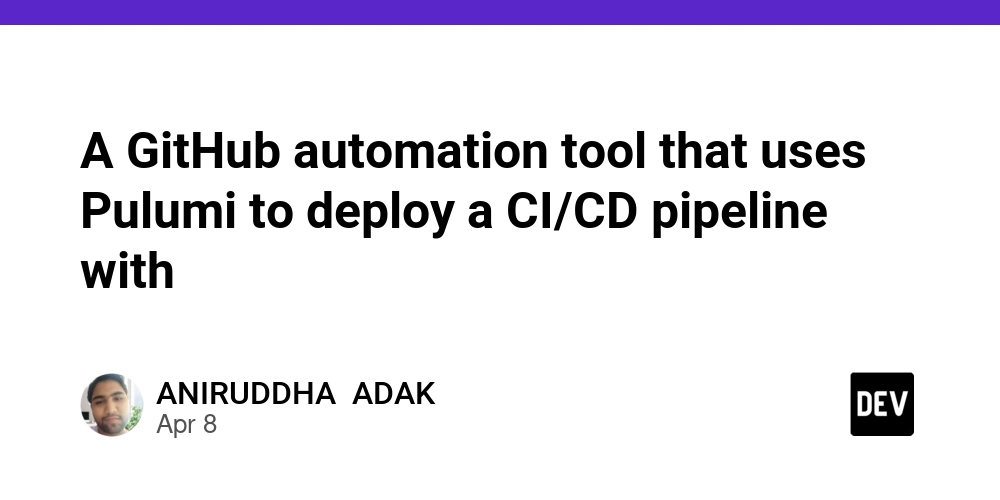 A GitHub automation tool that uses Pulumi to deploy a CI/CD pipeline with