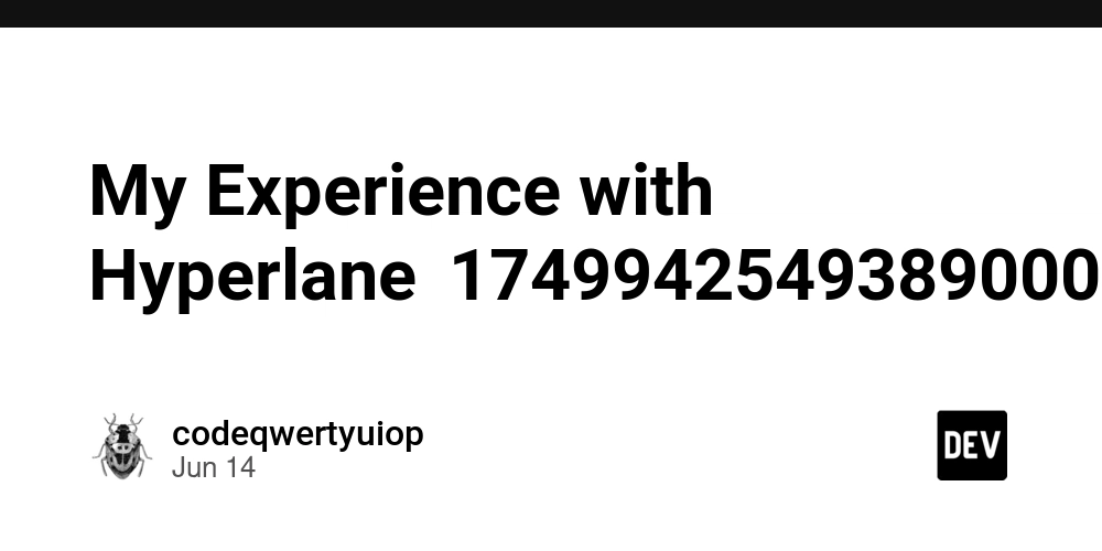 My Experience with Hyperlane(1749942549389000)