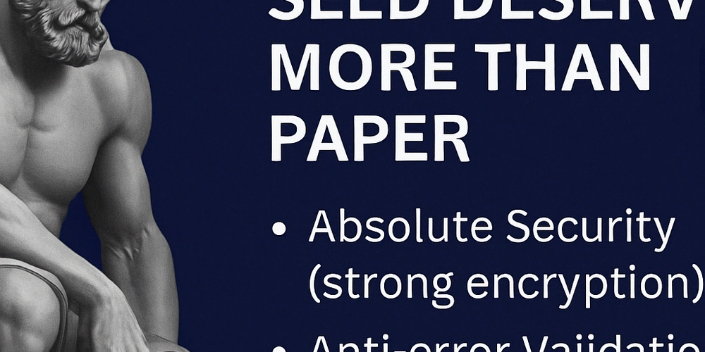 Why your crypto seed deserves more than paper (and what we built to fix it)