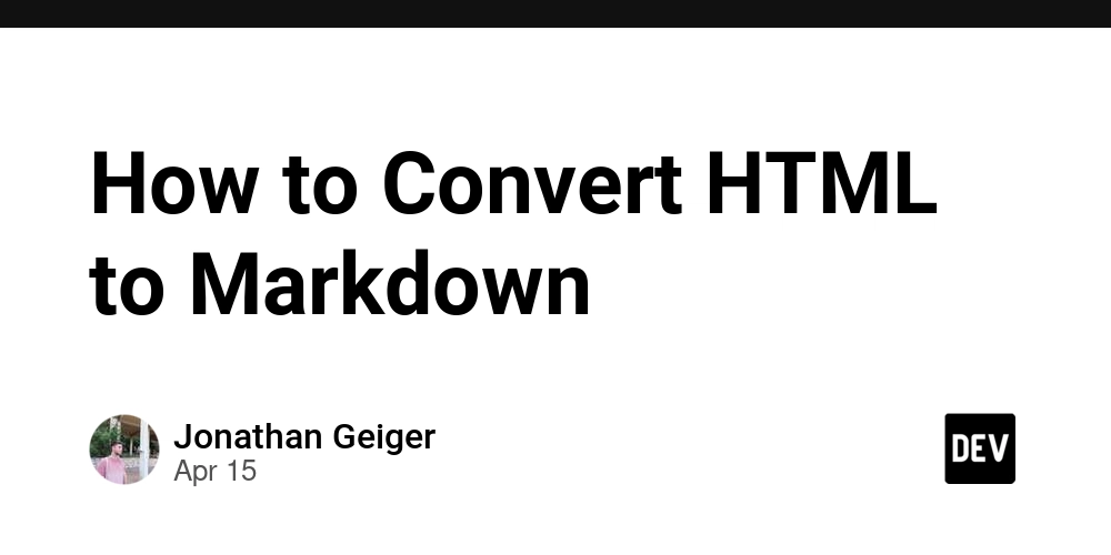 How to Convert HTML to Markdown