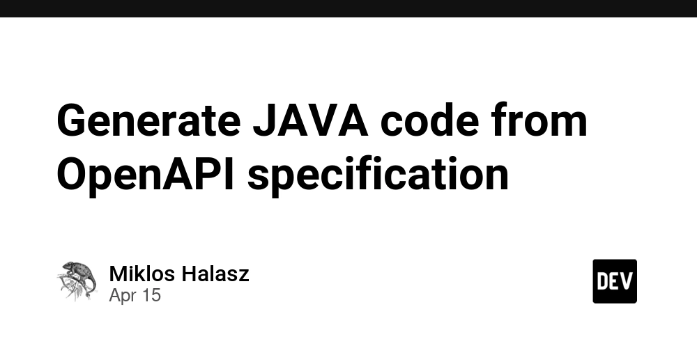 Generate JAVA code from OpenAPI specification