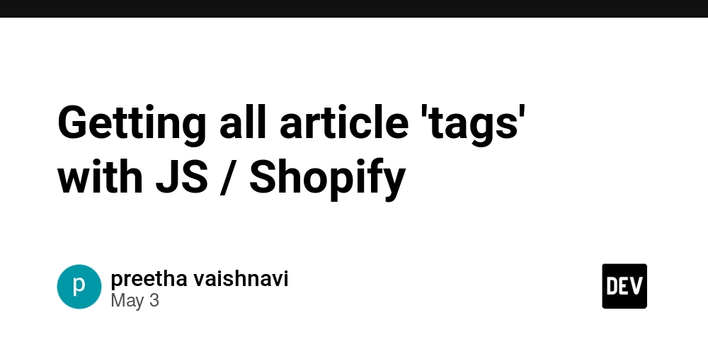 Getting all article 'tags' with JS / Shopify