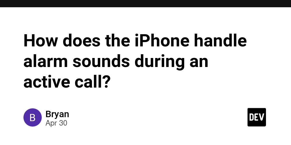 How does the iPhone handle alarm sounds during an active call?