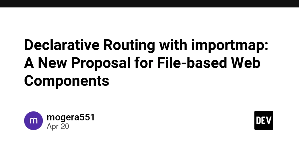 Declarative Routing with importmap: A New Proposal for File-based Web Components