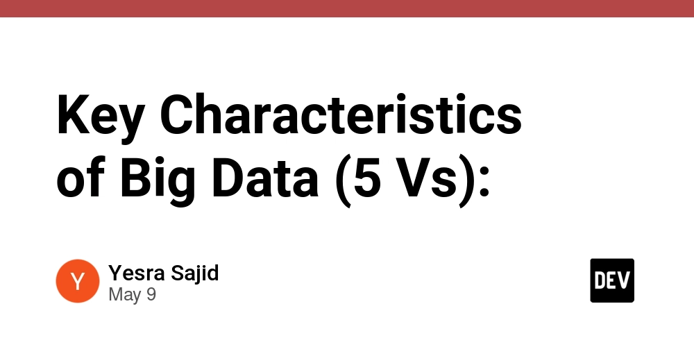 Key Characteristics of Big Data (5 Vs):