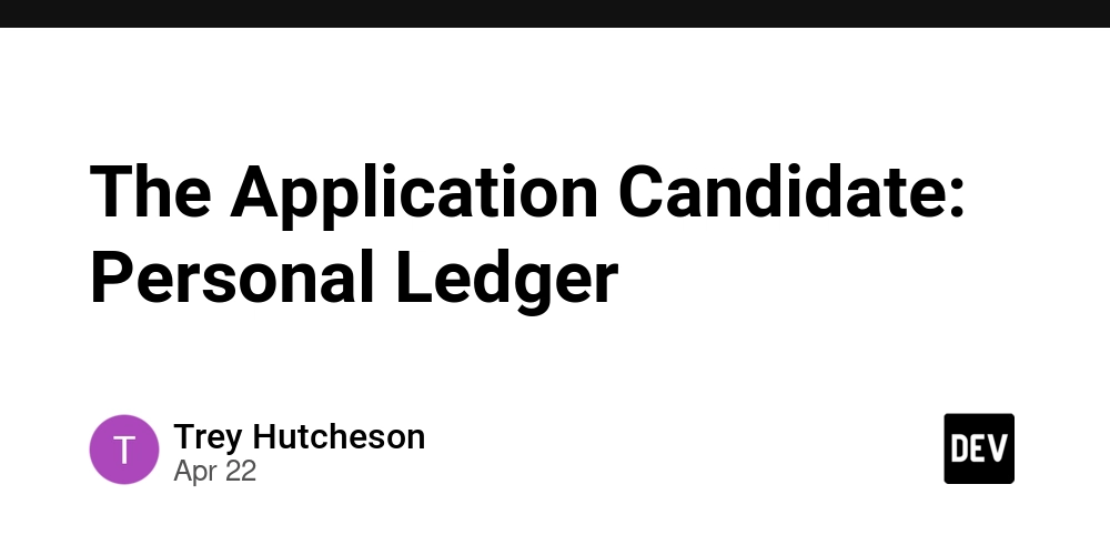 The Application Candidate: Personal Ledger