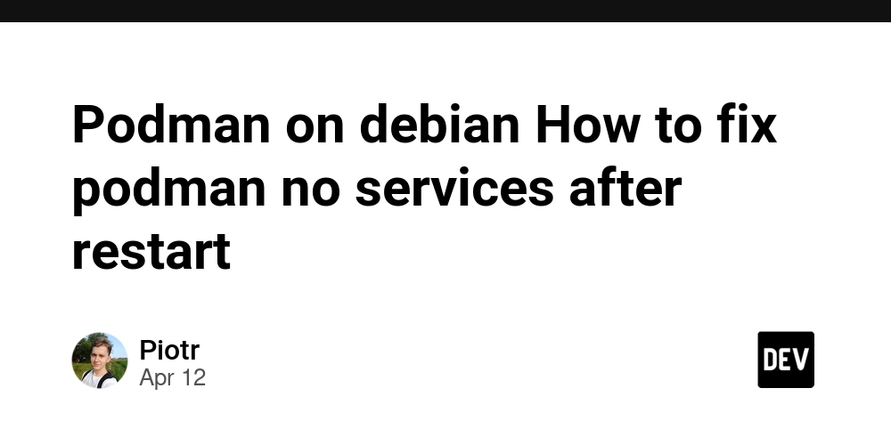 Podman on debian How to fix podman no services after restart