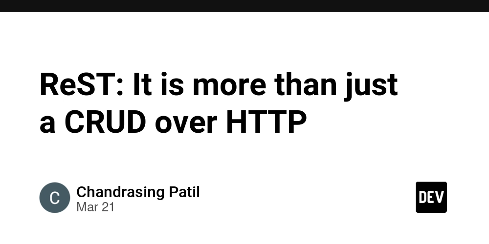 ReST: It is more than just a CRUD over HTTP