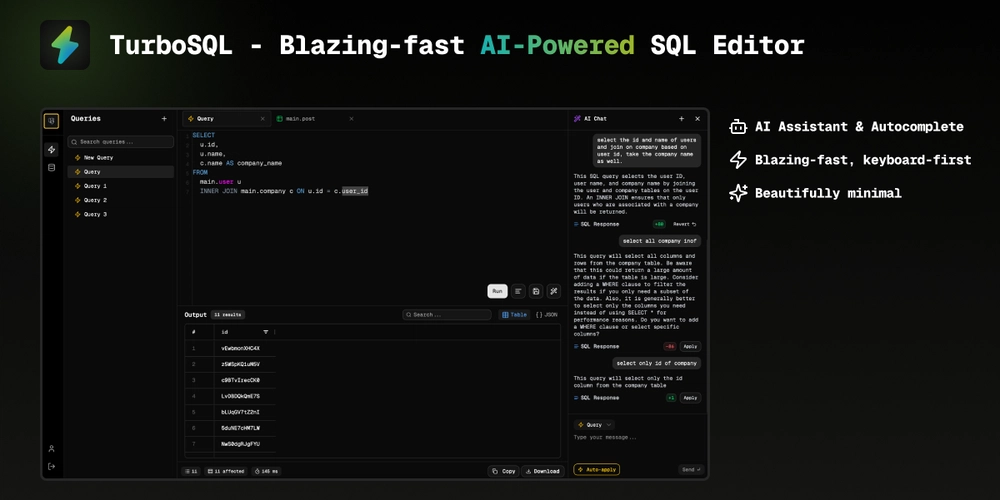 I built the Cursor of SQL databases ⚡️