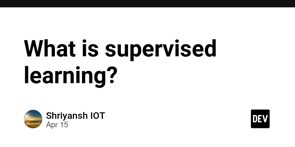 What is supervised learning?