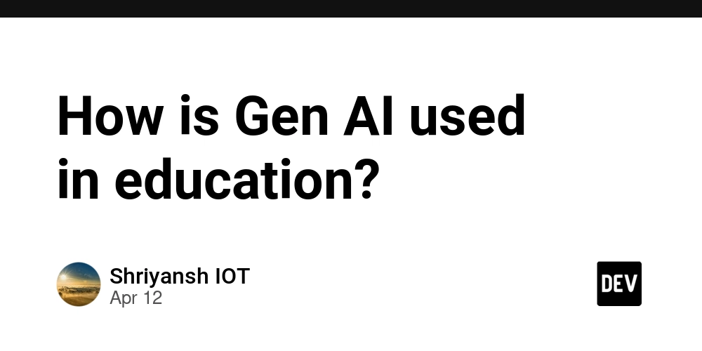 How is Gen AI used in education?