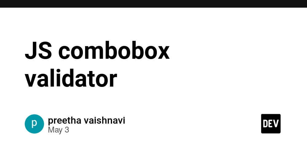 JS combobox validator