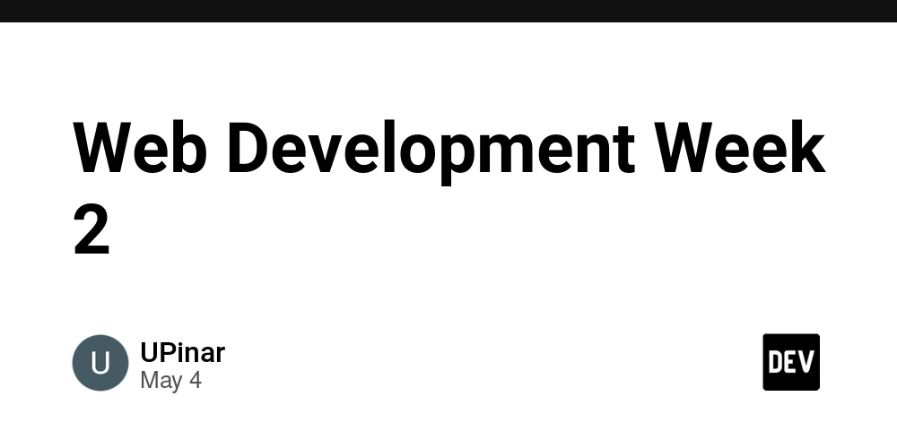 Web Development Week 2