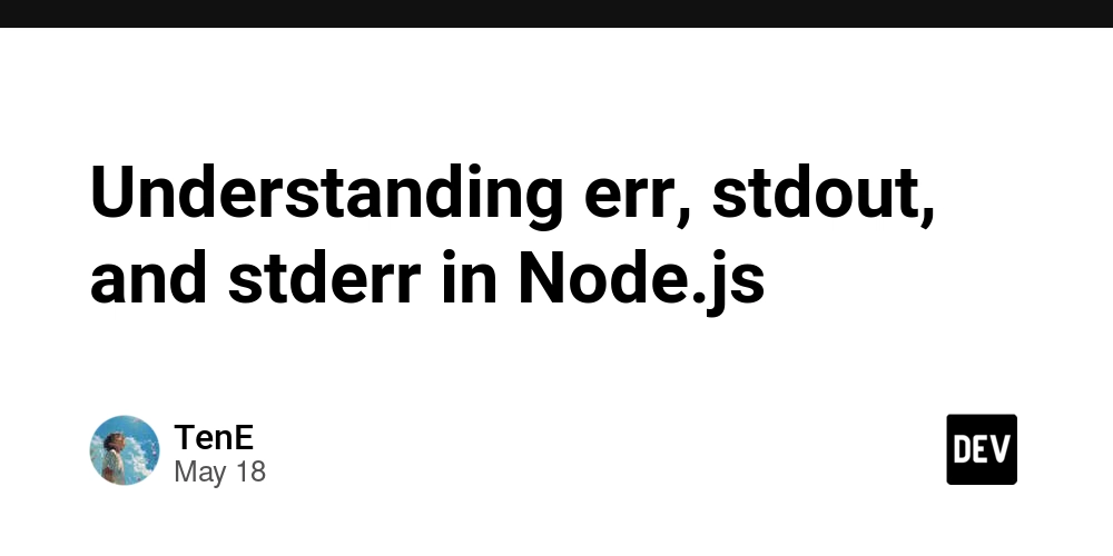 Understanding err, stdout, and stderr in Node.js