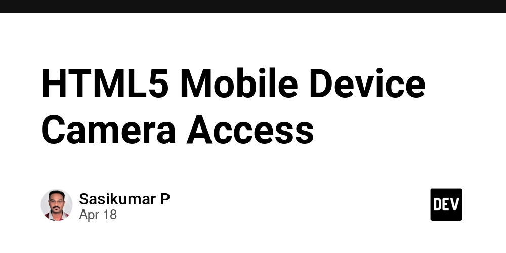 HTML5 Mobile Device Camera Access