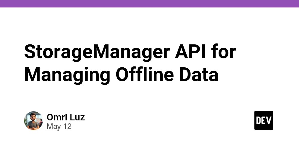 StorageManager API for Managing Offline Data
