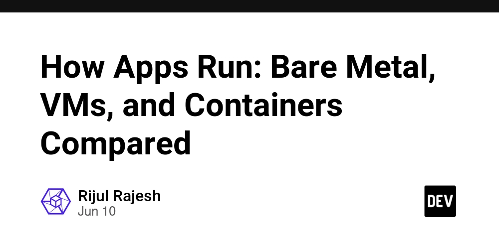 How Apps Run: Bare Metal, VMs, and Containers Compared
