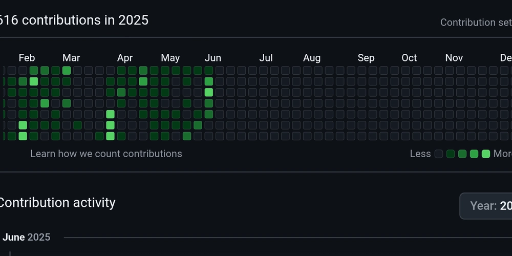 My GitHub activity this year