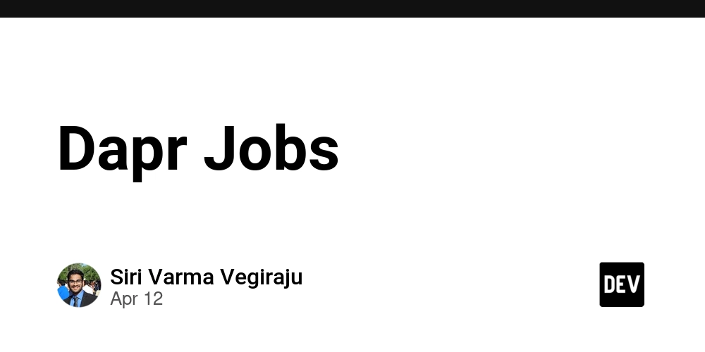Dapr Jobs