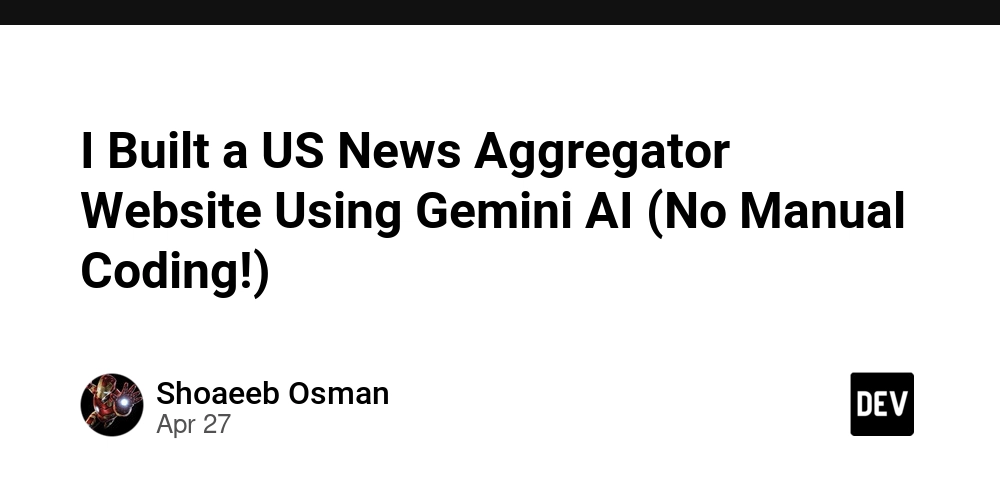 I Built a US News Aggregator Website Using Gemini AI (No Manual Coding!)